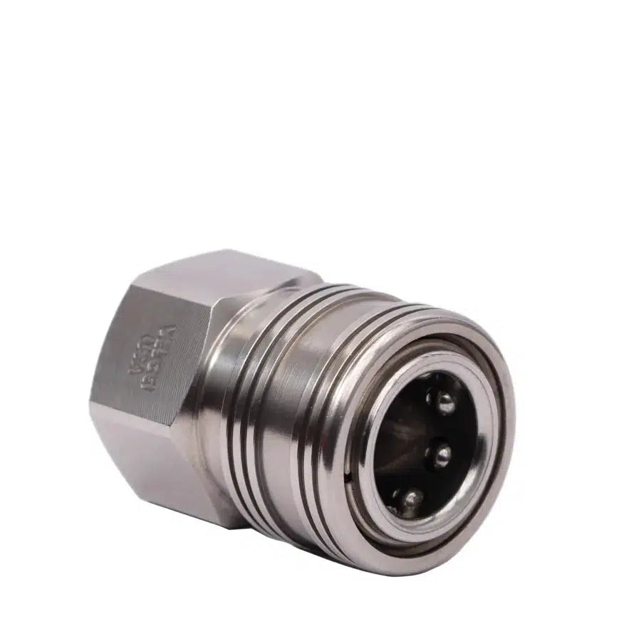 Prima Stainless Steel Fittings 3/8 with High Precision stainless-steel-Pressure Washer Spray Gun-MTM Hydro-Prima Stainless Steel Coupler 3/8&quot; FPT 56.0063-Detailing Shed