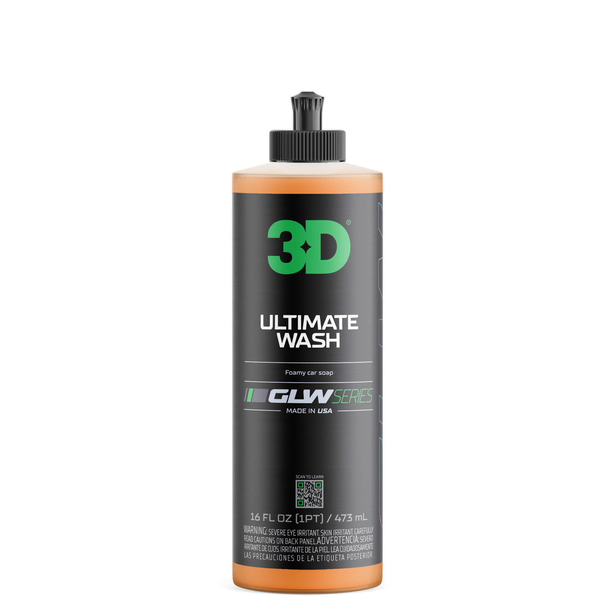 3D GLW Series Ultimate Wash Shampoo pH Neutral-auto shampoo-3D Car Care-473ml-Detailing Shed