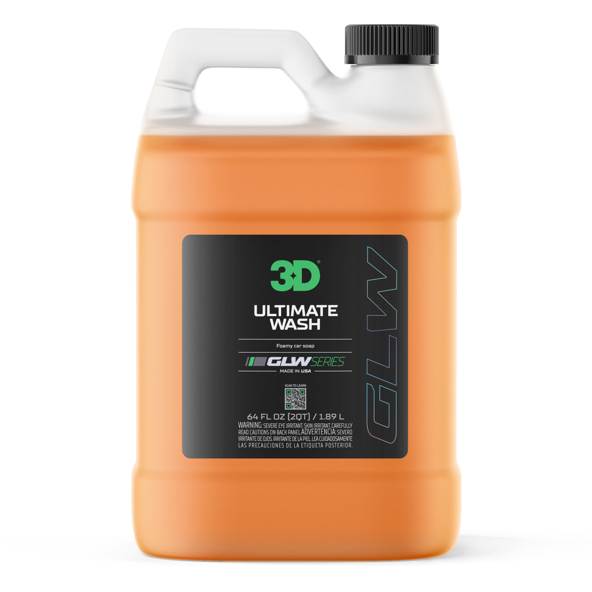 3D GLW Series Ultimate Wash Shampoo pH Neutral-auto shampoo-3D Car Care-1.9L-Detailing Shed