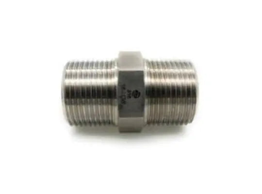 MTM Reducing Hex Nipple 1/2" MNPT x 3/8" MNPT Stainless Steel