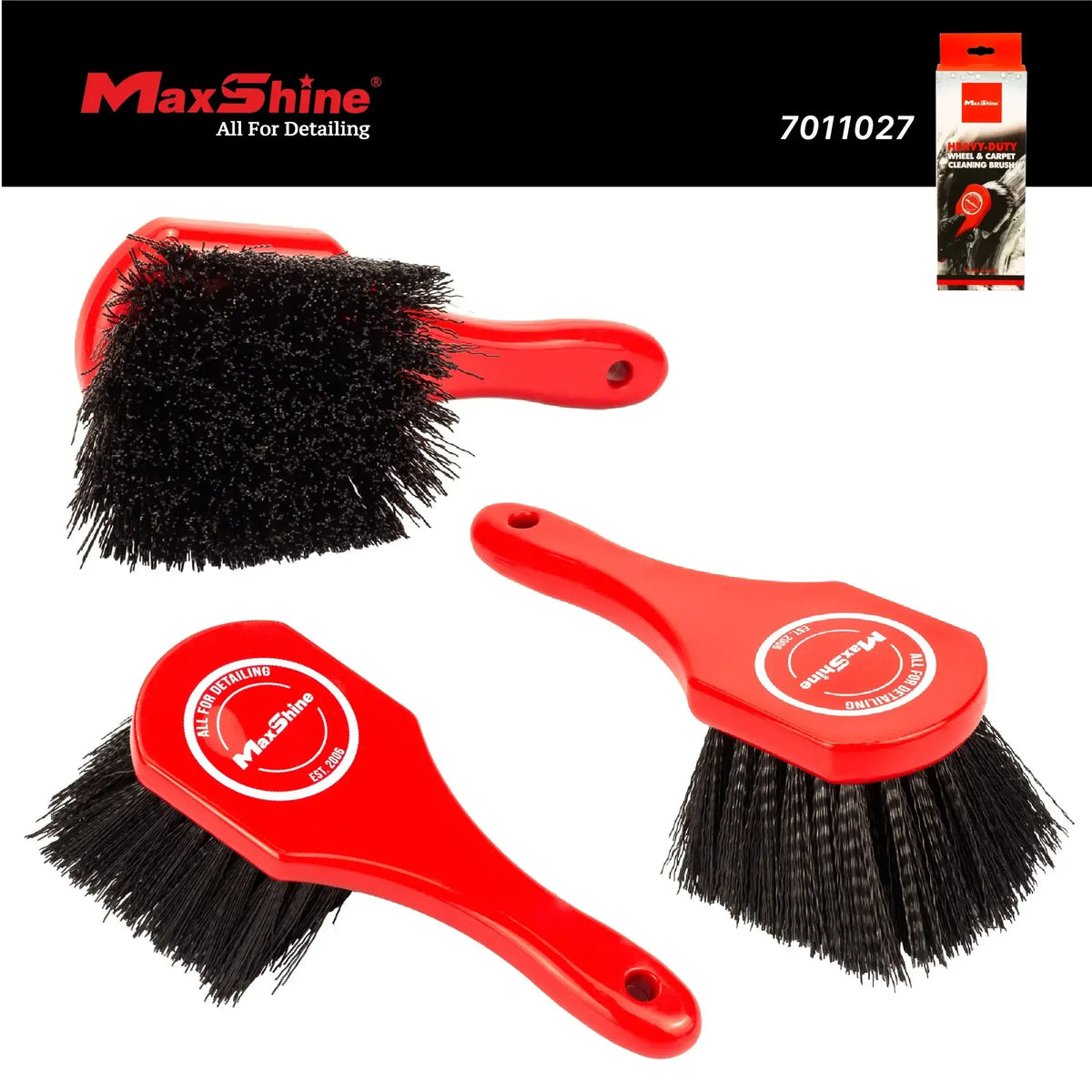 Maxshine Heavy-Duty Wheel and Carpet Cleaning Brush-Tyre Brush-Maxshine-Detailing Shed