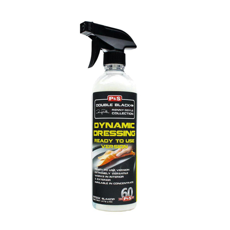 P&S DYNAMIC DRESSING Double Black for Tyre/Trim/Engine-Waterless Wash-P&S Detail Products-473ml-Detailing Shed