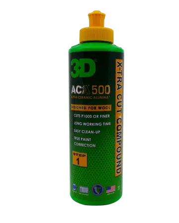 3D ACA 500 X-Tra Cut Compound (250ml/946ml)-Vehicle Waxes, Polishes & Protectants-3D Car Care-250ml-Detailing Shed