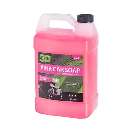 3D Pink Car Soap (474ml/3.78L/20L)-Vehicle Waxes, Polishes &amp; Protectants-3D Car Care-3.78L-Detailing Shed