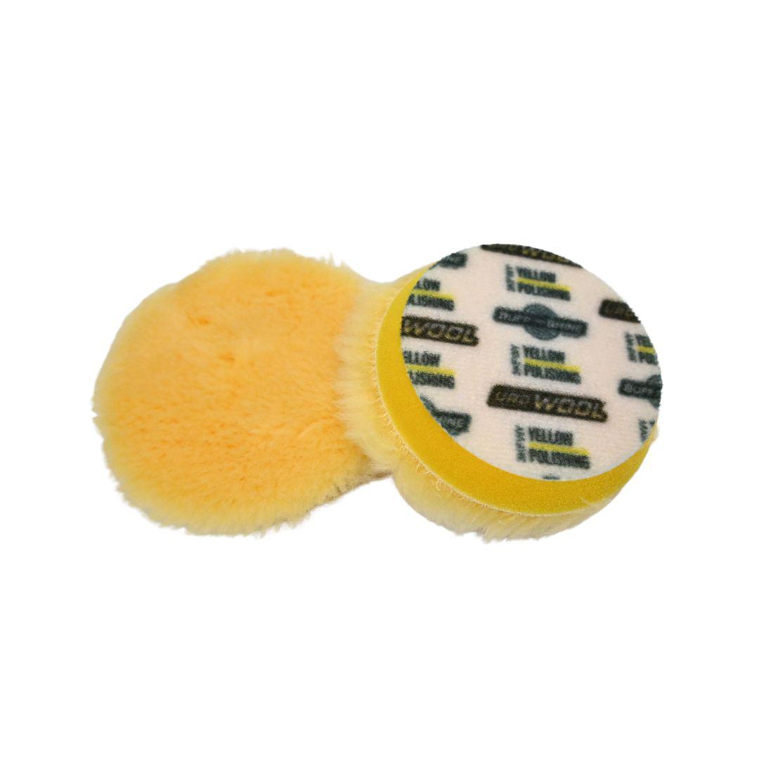 Buff and Shine URO Yellow Knitted Wool, Dark Yellow Foam Interface, Polishing (3/5/6Inch)-POLISHING PAD-Buff and Shine-3 Inch (2 Pack)-Detailing Shed