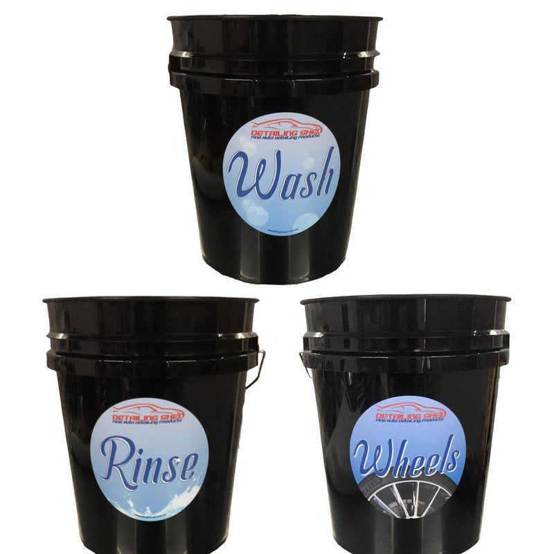 Car Wash Bucket 20L Large Capacity (Wash/Rinse/Wheels)-Wash Buckets-Detailing Shed-Detailing Shed