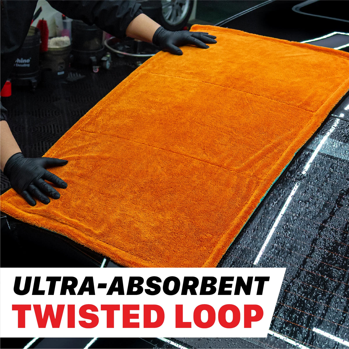 Maxshine Twisted Loop & Waffle Weave Multi-Cleaning Towel 1000GSM