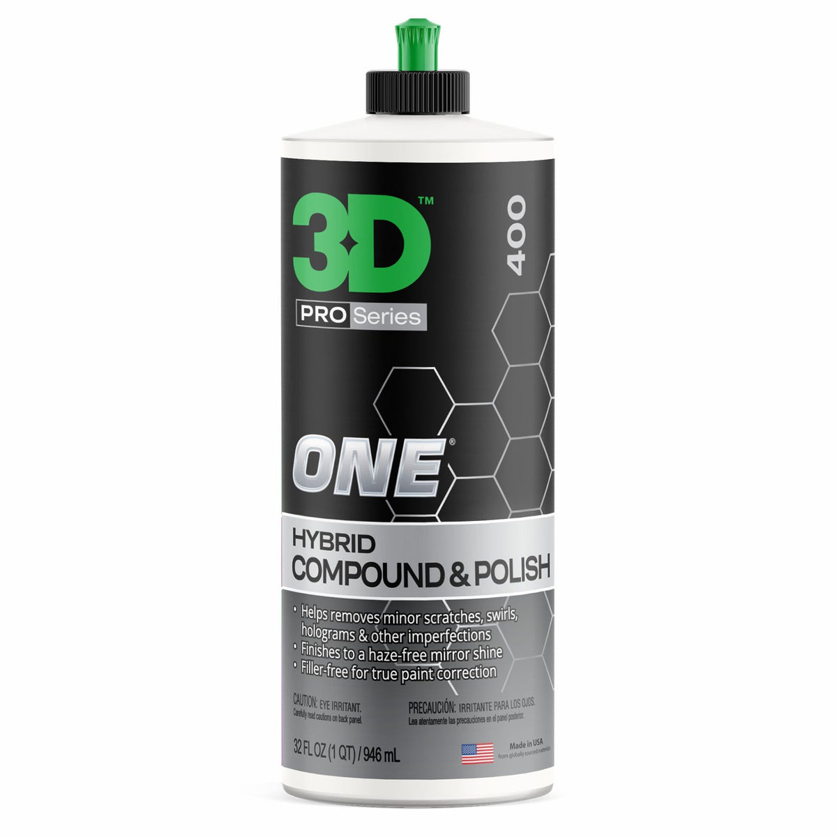 3D One Hybrid Compound Polish-Medium Cut Polishing-3D Car Care-946ml-Detailing Shed