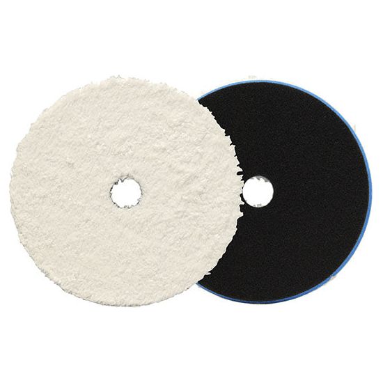 Lake Country HDO Fiber Heavy Cutting Pad (3.5/5.5/6.5 Inch) (White/Blue)-Heavy Cutting Pad-LAKE COUNTRY-Detailing Shed