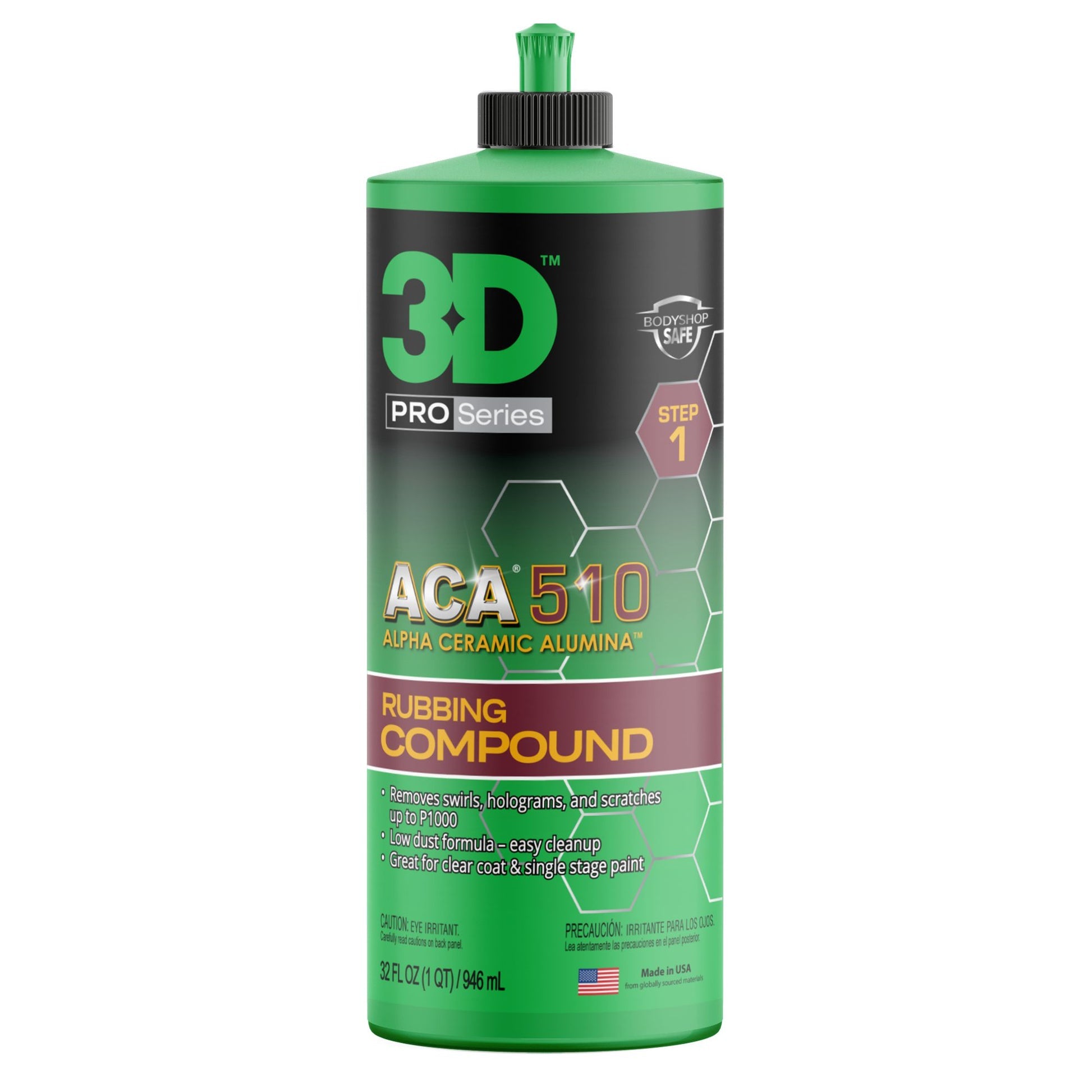 3D ACA 510 X-Tra Cut Premium Compound (236ml/946ml)-Heavy Cut Compound-3D Car Care-946ml-Detailing Shed