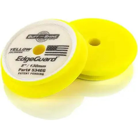 Buff and Shine EdgeGuard Yellow Light Polishing/finishing Foam Pad (3/5/6Inch)-POLISHING PAD-Buff and Shine-Detailing Shed