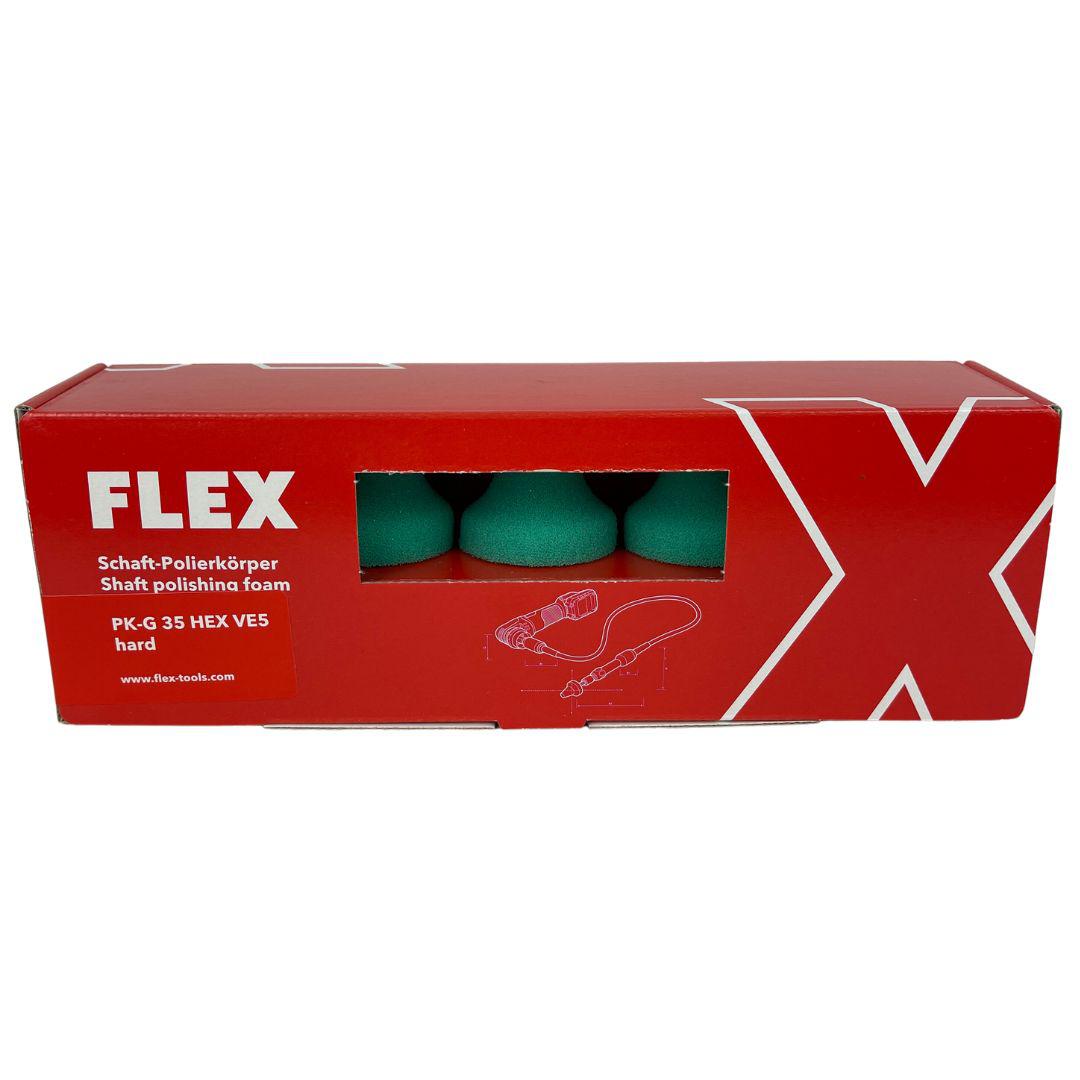 FLEX Polishing Sponge for FS140 Flexible Shaft Polisher - 5 Pack-FLEX Polishers - Germany-5Pack-Conical-Green Hard-Detailing Shed