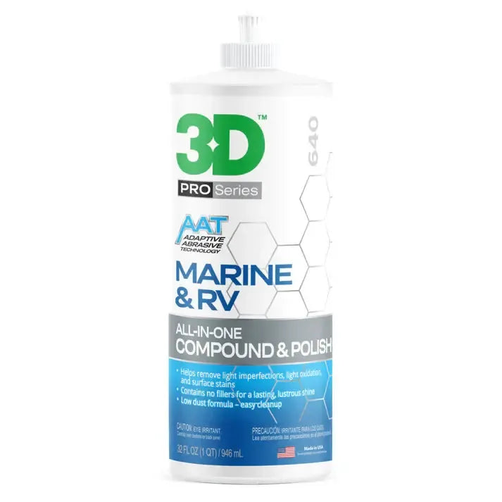 3D Marine & RV All-In-One Compound & Polish-Marine All-in-One Polish-3D Car Care-Detailing Shed