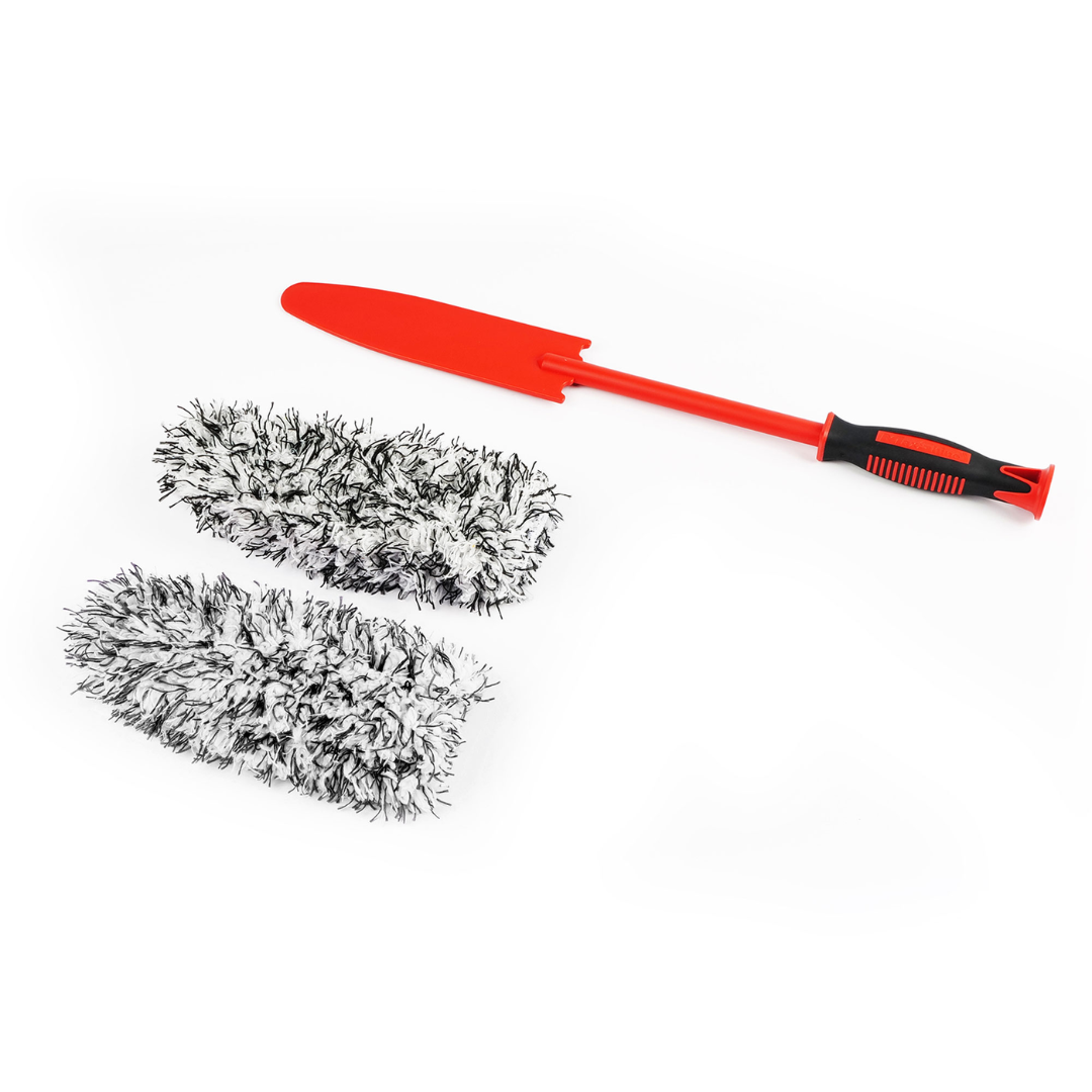 Maxshine Premium Flat Microfiber Wheel Brush with Replaceable Cover (Large)