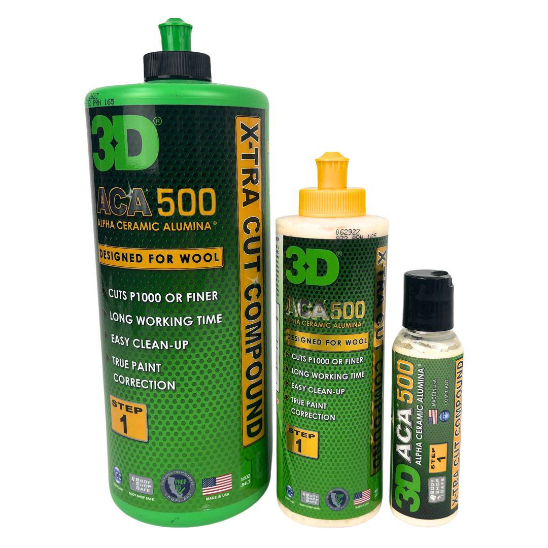 3D ACA 500 X-Tra Cut Compound (60ml/236ml/946ml)-Vehicle Waxes, Polishes &amp; Protectants-3D Car Care-Detailing Shed