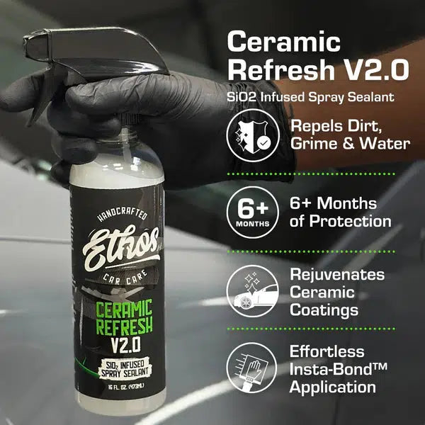 Ethos Ceramic Refresh 2.0 Spray Sealant &amp; Coating Topper 473ml-Spray Coating-ETHOS-473ML-Detailing Shed