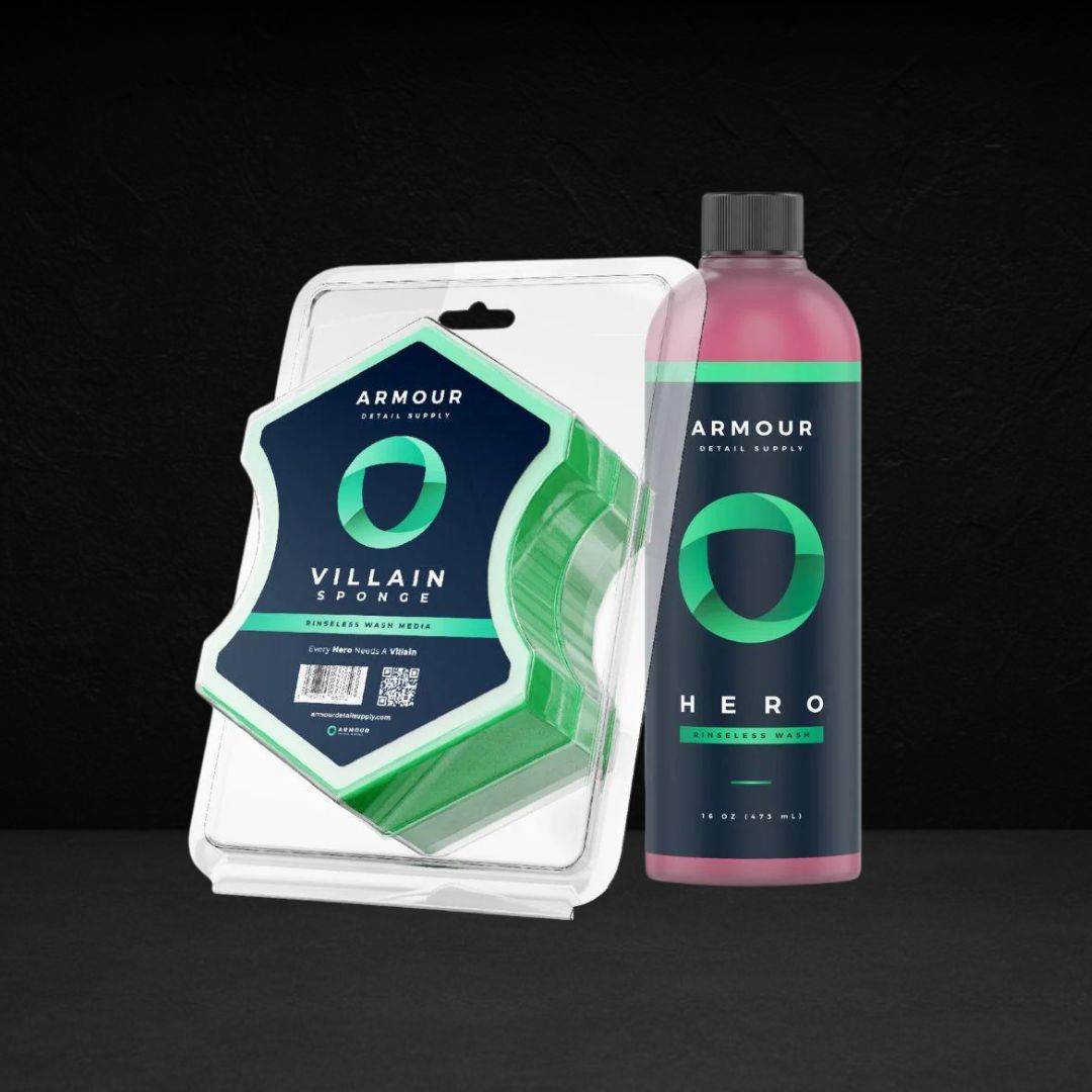 ARMOUR HERO Rinseless Wash & VILLAIN Sponge Kit-Rinseless Wash-ARMOUR Detail Supply-473ml V1-Detailing Shed