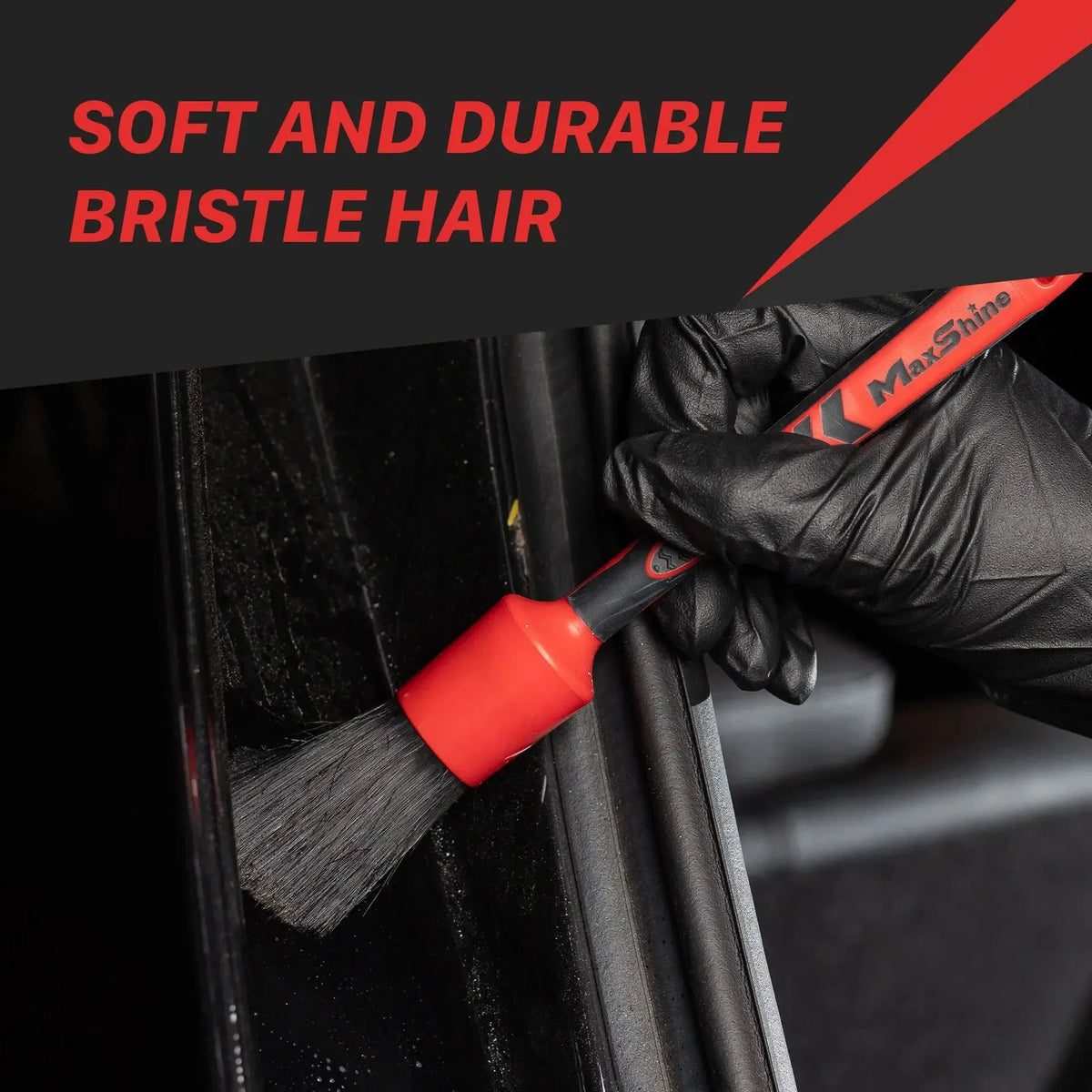 Maxshine Detailing Brush – Black Red Classic-Detailing Brush-Maxshine-Detailing Shed