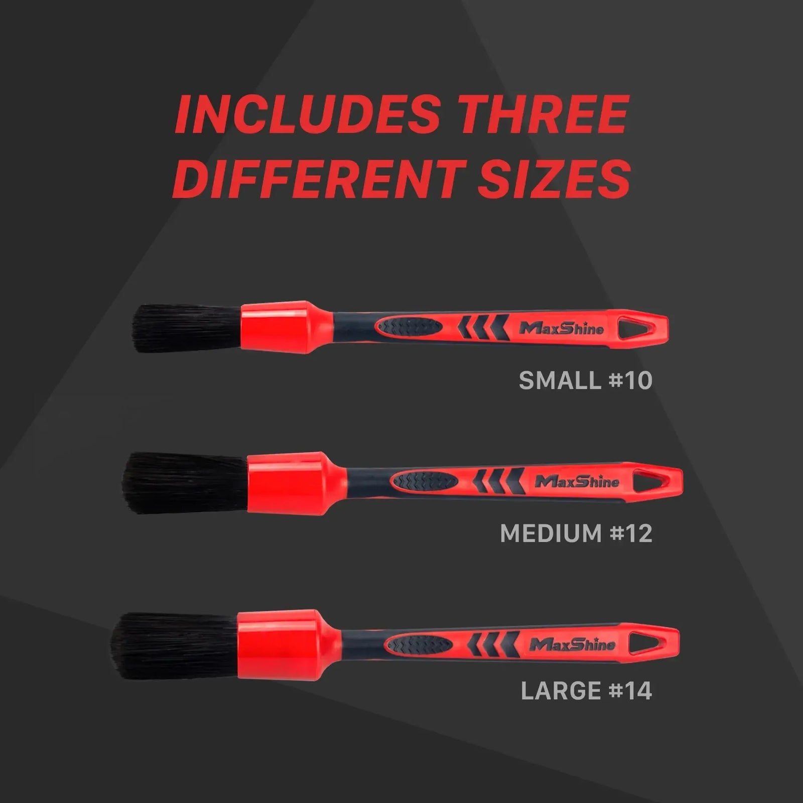 Maxshine Detailing Brush – Black Red Classic-Detailing Brush-Maxshine-Detailing Shed