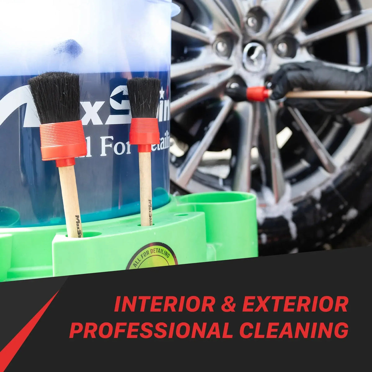 Maxshine Brushes For Wheels, Rims, Dashboard, Engine Bay (3 Pack)-Wheel Brush-Maxshine-Detailing Shed