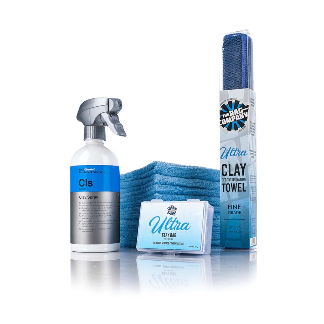 The Ultra Clay Bundle | Koch Chemie Clay Spray, TRC Clay Bar, Clay Towel & Edgeless 300-Bundle-The Rag Company-500ml Kit-Detailing Shed