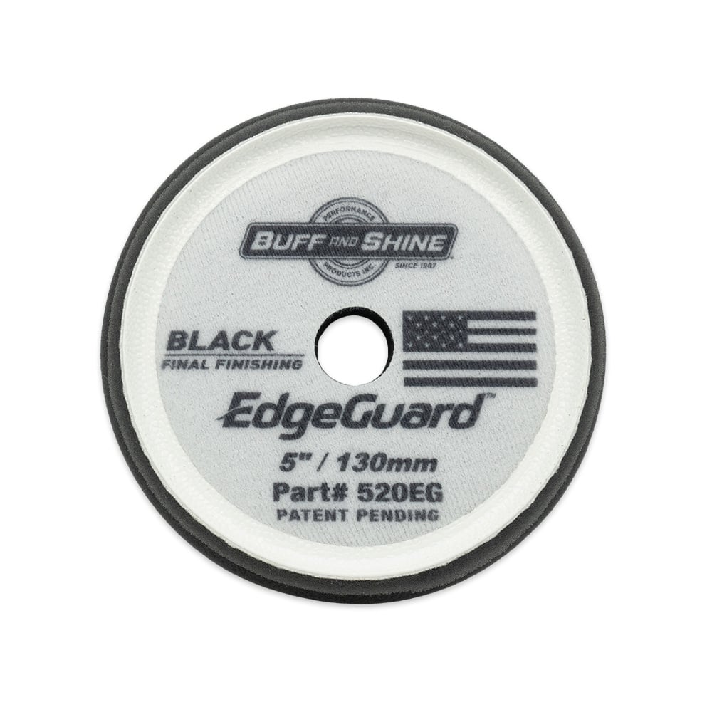 Buff and Shine EdgeGuard Black Microfiber Finishing Pad (3/5/6Inch)-POLISHING PAD-Buff and Shine-5 Inch-Detailing Shed