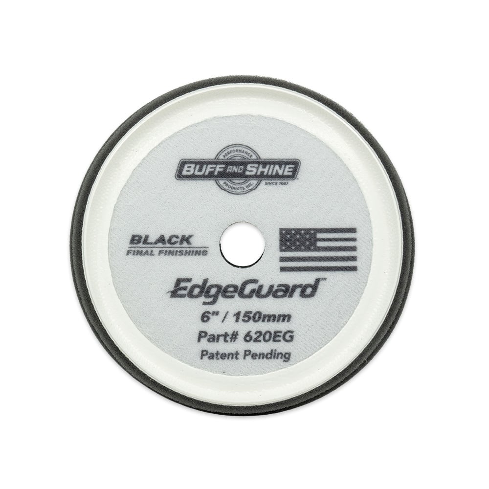 Buff and Shine EdgeGuard Black Microfiber Finishing Pad (3/5/6Inch)-POLISHING PAD-Buff and Shine-6 Inch-Detailing Shed