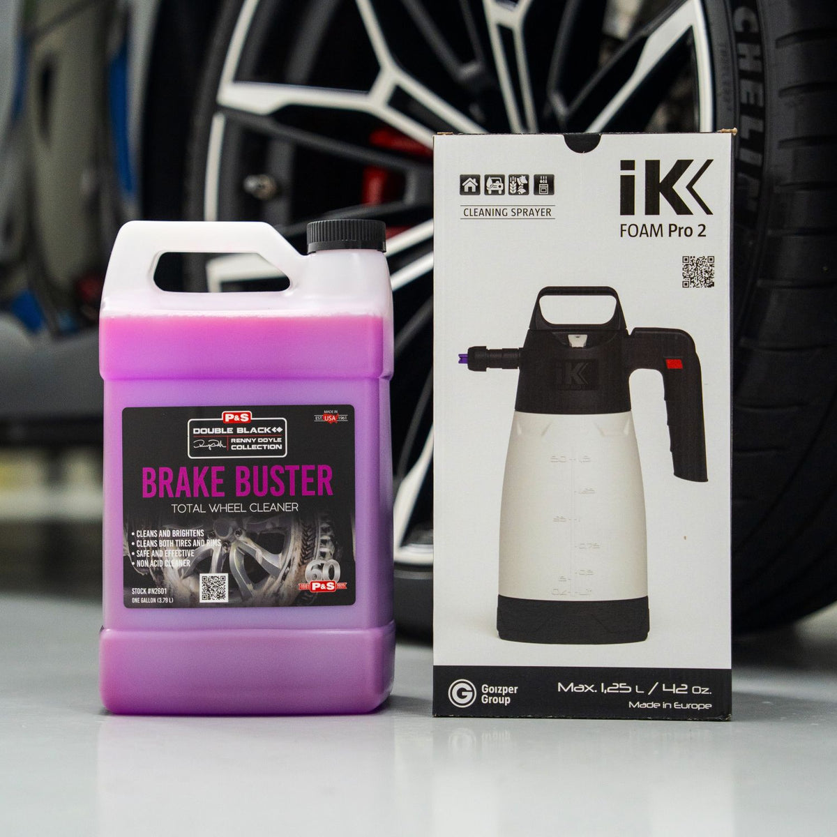 P&S Brake Buster & IK Foam Pro 2 Wheel Foaming Kit