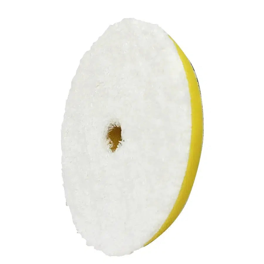 Buff and Shine URO Microfiber Pad (white fibers), Dark Yellow Foam Interface, Polishing,(3/5/6Inch)-POLISHING PAD-Buff and Shine-3 Inch (2 Pack)-Detailing Shed