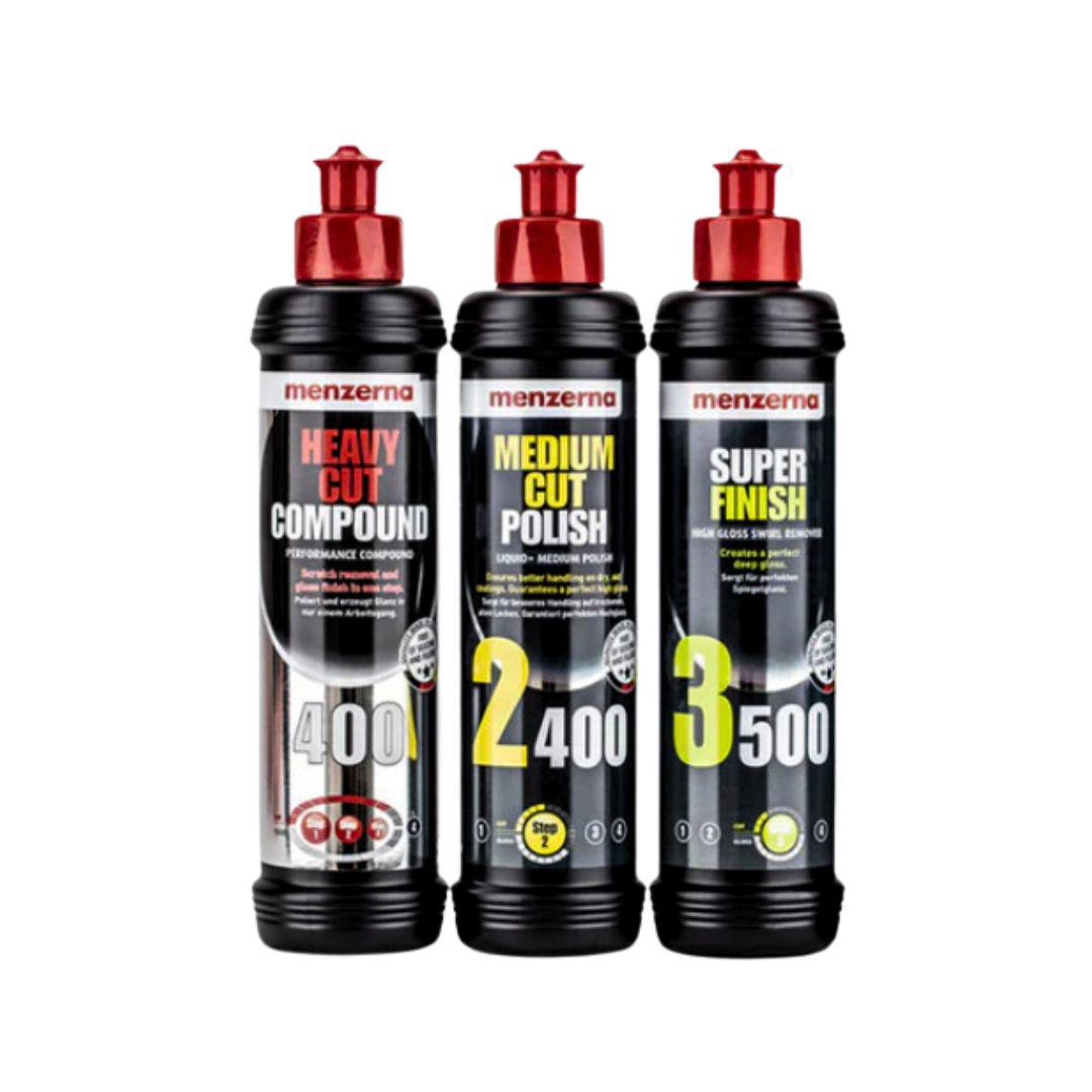 Menzerna 3-Step Polishing Compound Bundle (250ML/1L)-Polishing Compound-Menzerna-Menzerna 3-Step Polishing Bundle 250ml-Detailing Shed