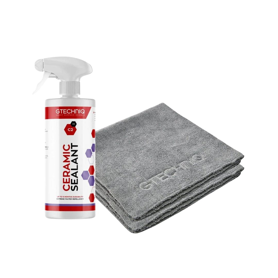 GTECHNIQ 6 Month Protection Kit | Ceramic Sealant C2V3 & MF1 Cloths-Spray Sealant-GTECHNIQ-250ml-Detailing Shed