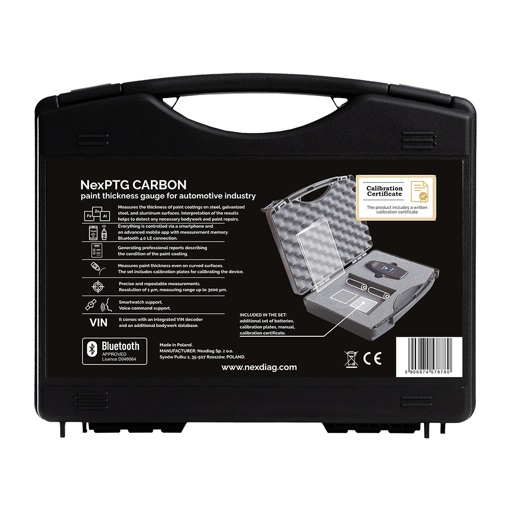 NexDiag NexPTG PRO Carbon with Calibration Certificate and Toolcase
