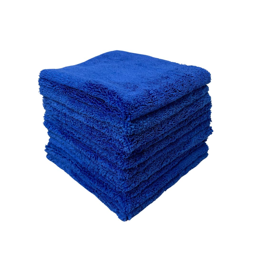 10A The Rag Company Creature Edgeless 420GSM 70/30 Plush Dual Pile Microfiber Towel-MicroFibre Cloth-The Rag Company-10x Pack-Royal Blue-Detailing Shed