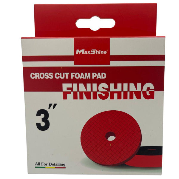 Maxshine Cross Cut Foam Pad - Red Finishing - 3 inch-Polishing Pads-Maxshine-3 Inch-Detailing Shed