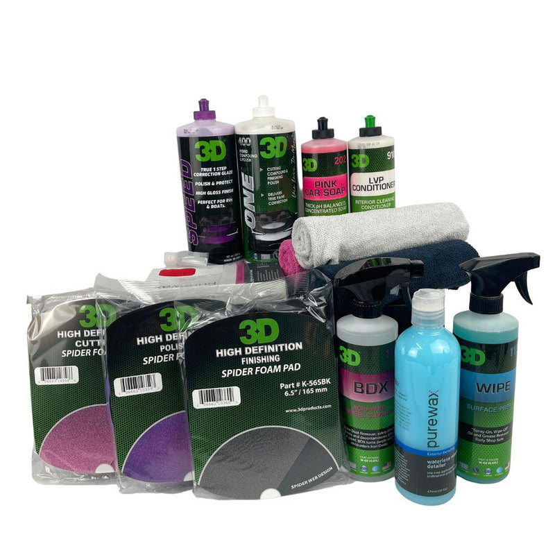 3D Detailers Starter Kit-Vehicle Waxes, Polishes & Protectants-3D Car Care-Detailers Starter Kit-Detailing Shed
