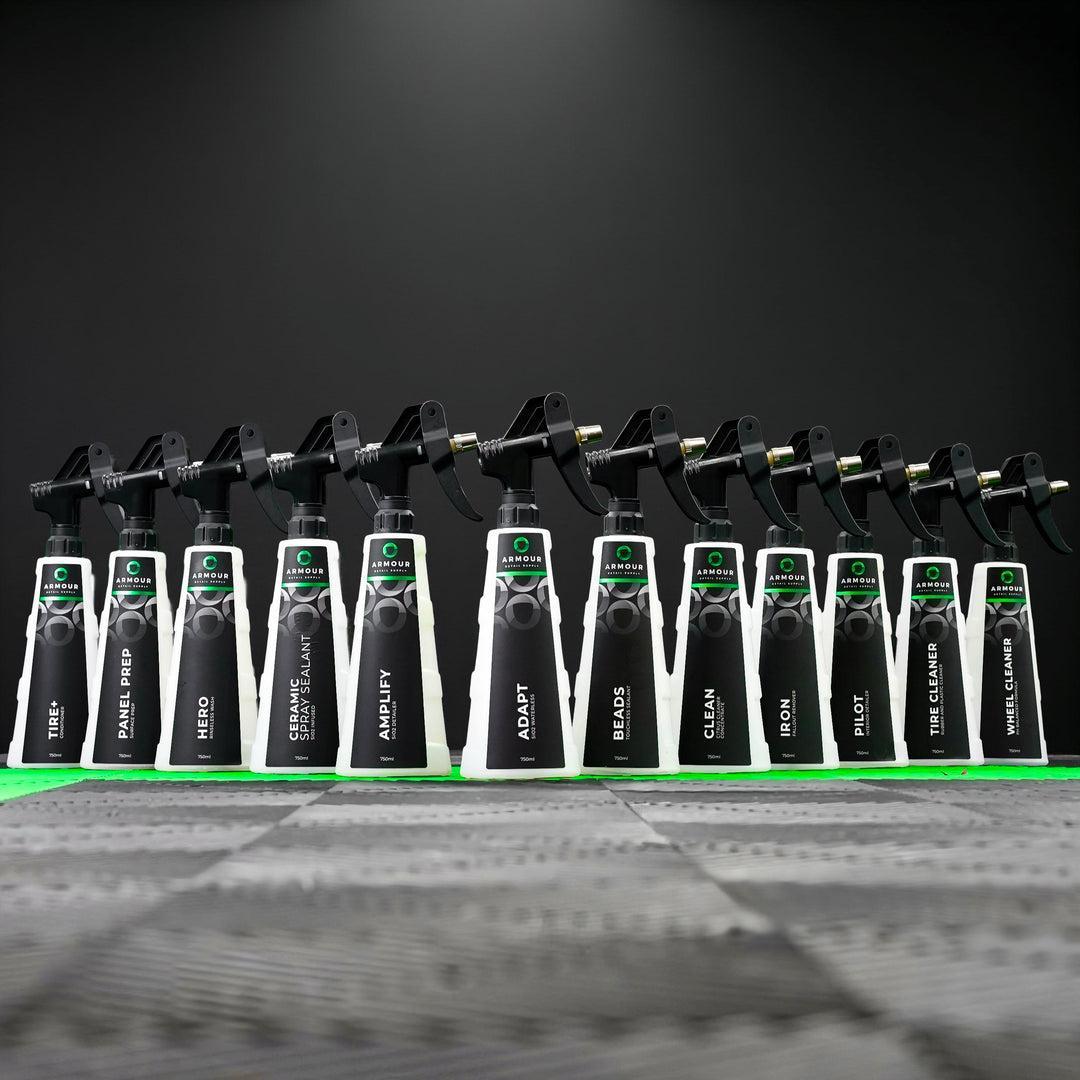 ARMOUR Detail Supply ProSeries Pressol Solution-Bottles and Sprayers-ARMOUR Detail Supply-Bottles & All Labels 750ml Kit (12)-Detailing Shed