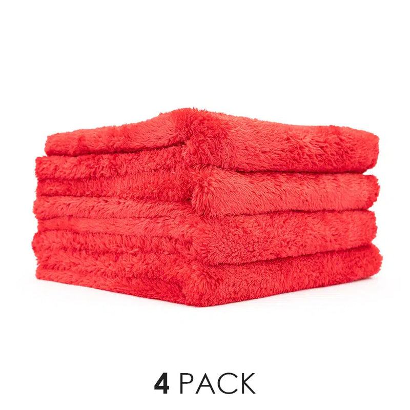 10B The Rag Company Eagle Edgeless 500 40cm X 40cm Microfiber Towel-MicroFibre-The Rag Company-40cm X 40cm - 4x Pack-Red-Detailing Shed