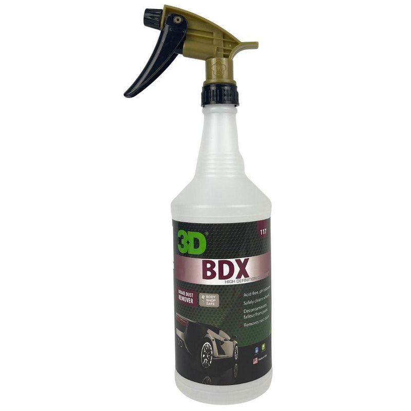 3D Empty 946ml Spray Bottle with Trigger-Spray Bottles-3D Car Care-946ml with Spray Trigger-BDX Label-Detailing Shed