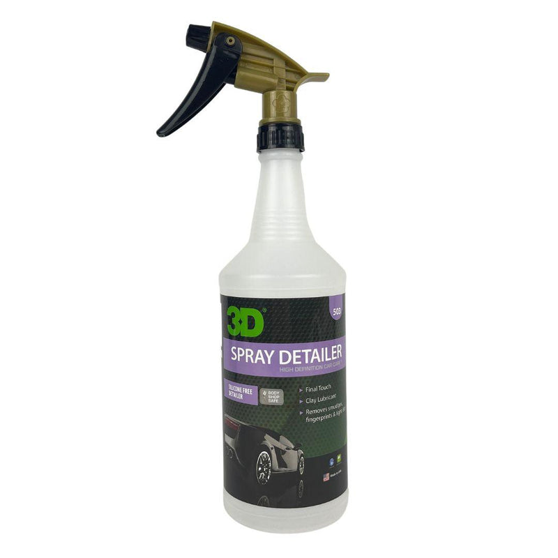 3D Empty 946ml Spray Bottle with Trigger-Spray Bottles-3D Car Care-946ml with Spray Trigger-Spray Detailer Label-Detailing Shed
