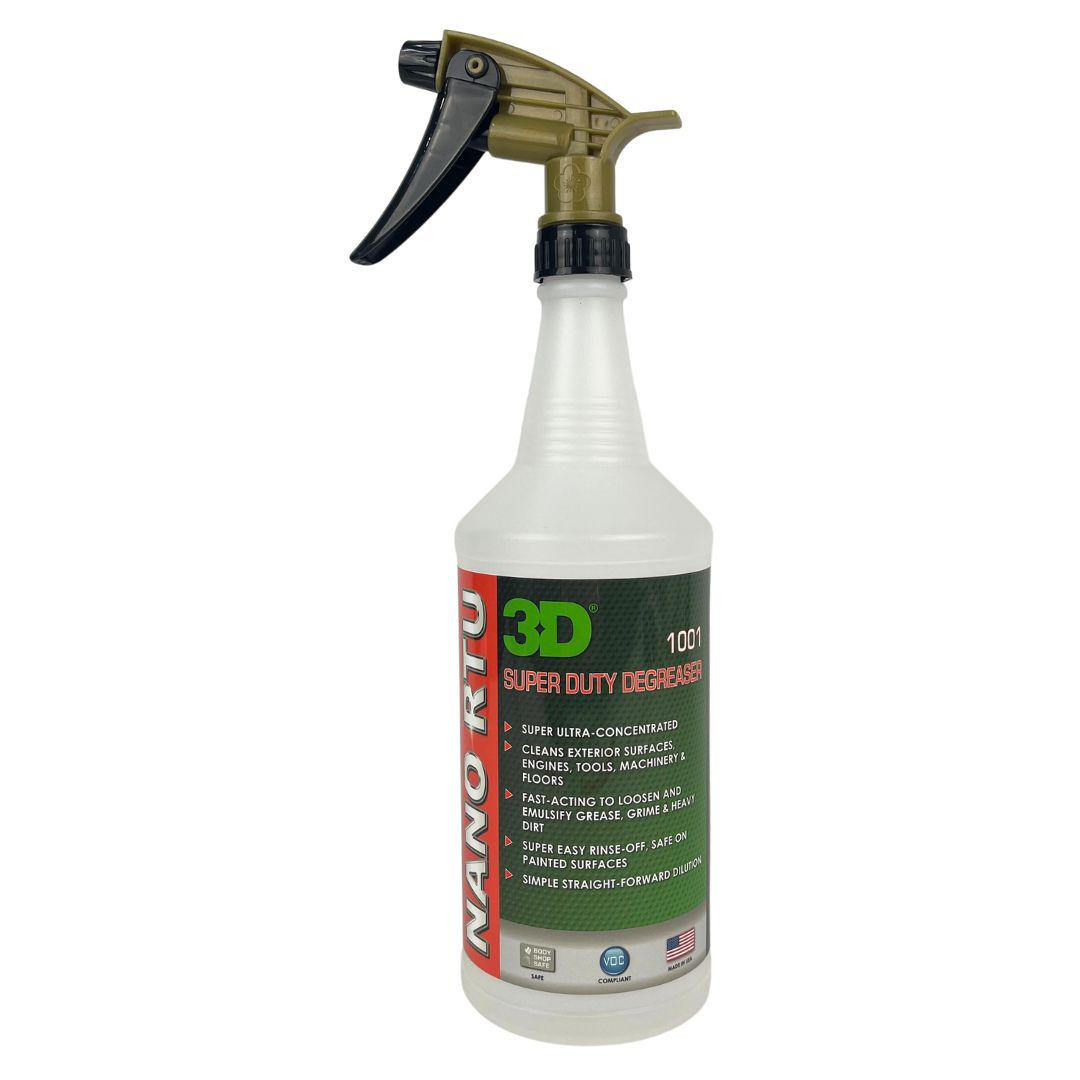 3D Empty 946ml Spray Bottle with Trigger-Spray Bottles-3D Car Care-946ml with Spray Trigger-Super Duty Degreaser Label-Detailing Shed