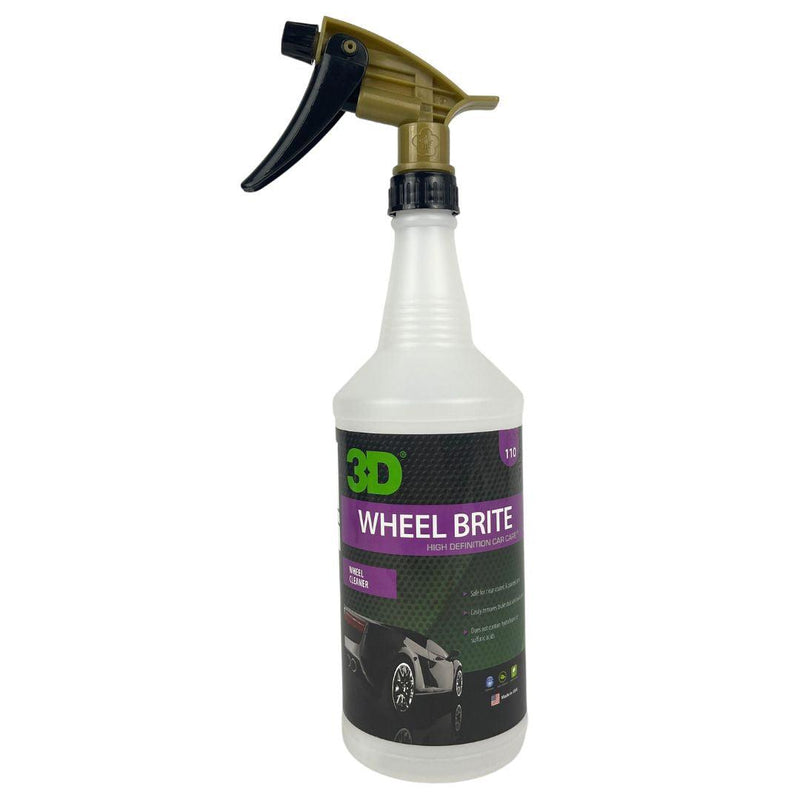 3D Empty 946ml Spray Bottle with Trigger-Spray Bottles-3D Car Care-946ml with Spray Trigger-Wheel Brite Label-Detailing Shed