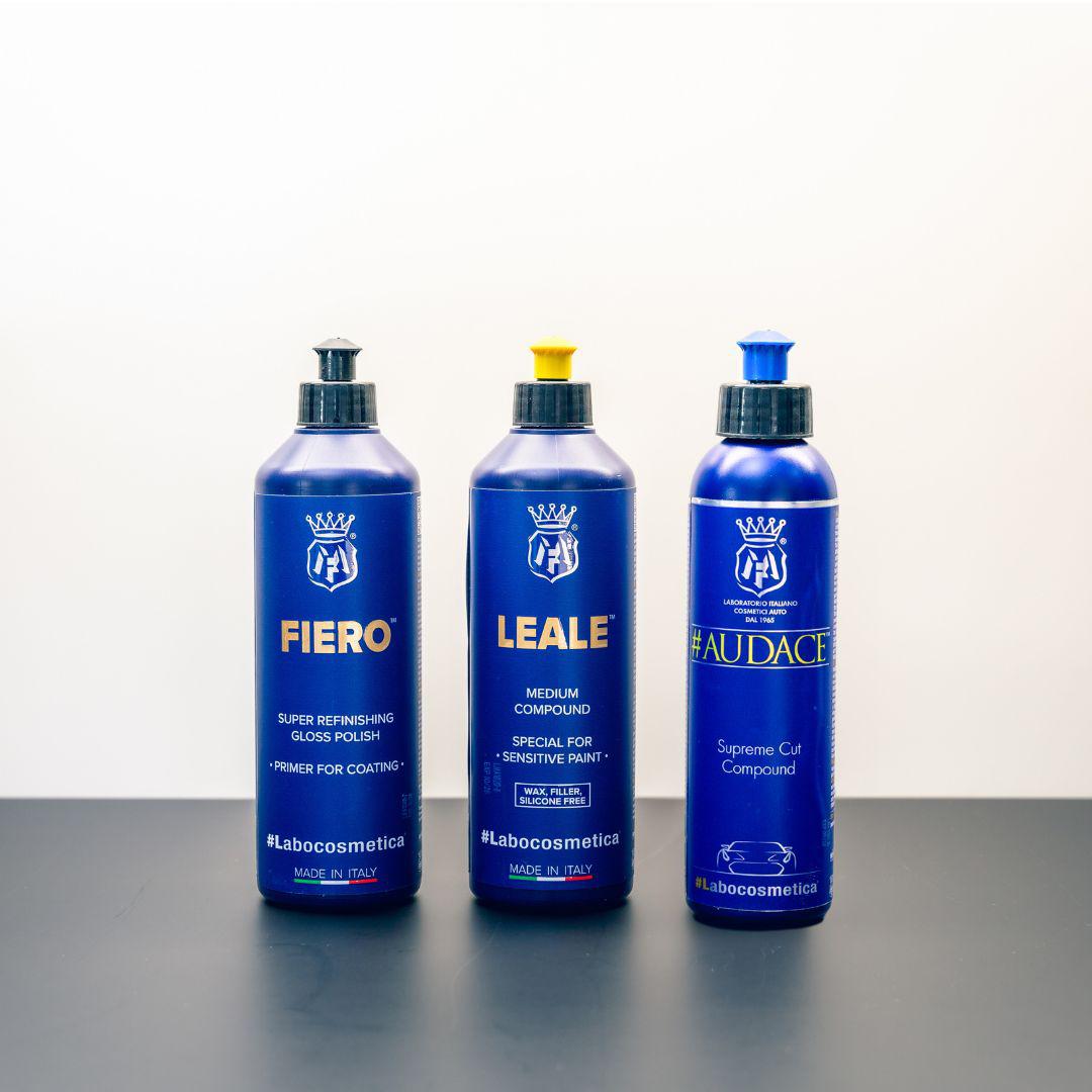 Labocosmetica 3 Step Polishing Bundle-Polishing Compound Bundle-Labocosmetica-250ml - Audace Leale Fiero-Detailing Shed