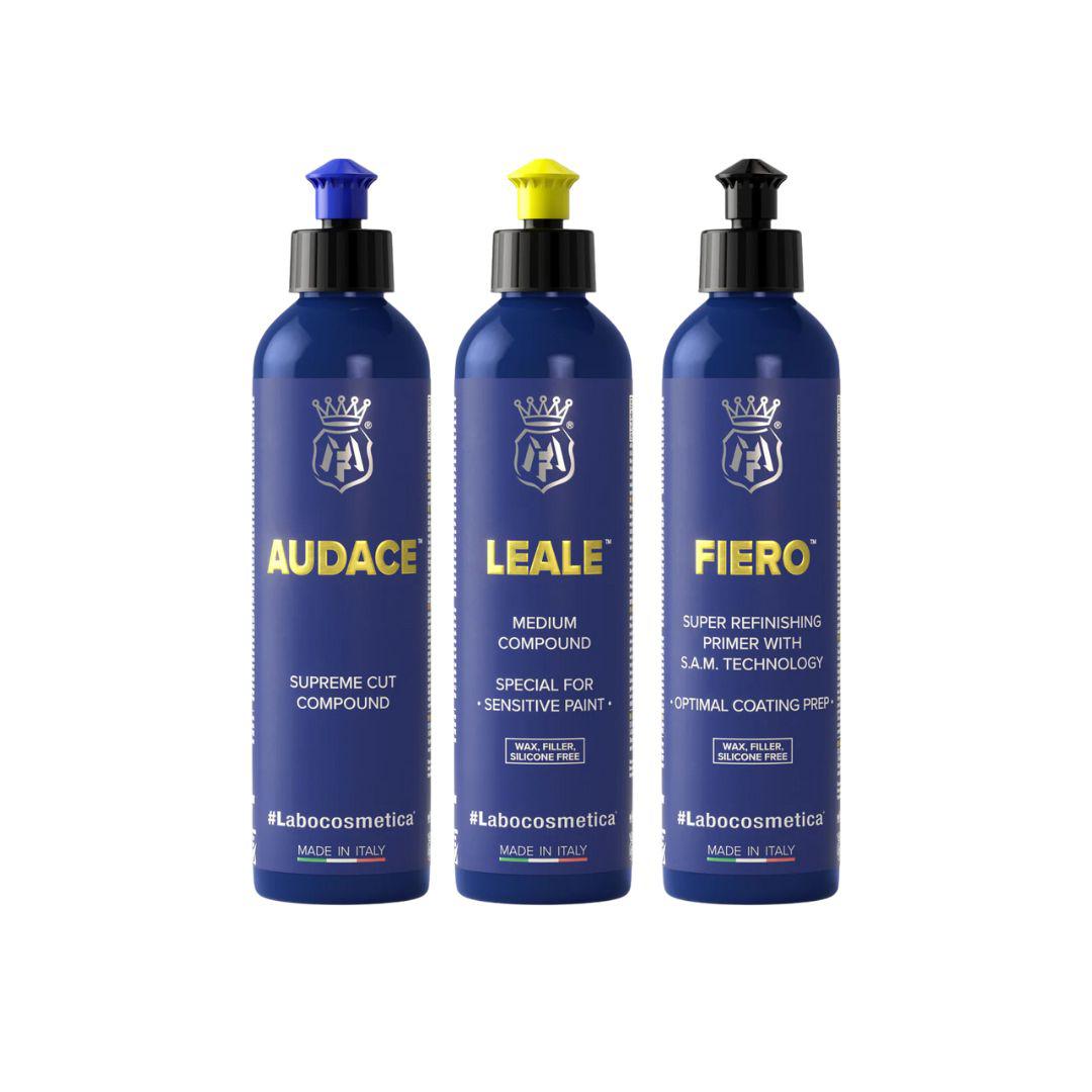 Labocosmetica 3 Step Polishing Bundle-Polishing Compound Bundle-Labocosmetica-250ml - Audace Leale Fiero-Detailing Shed