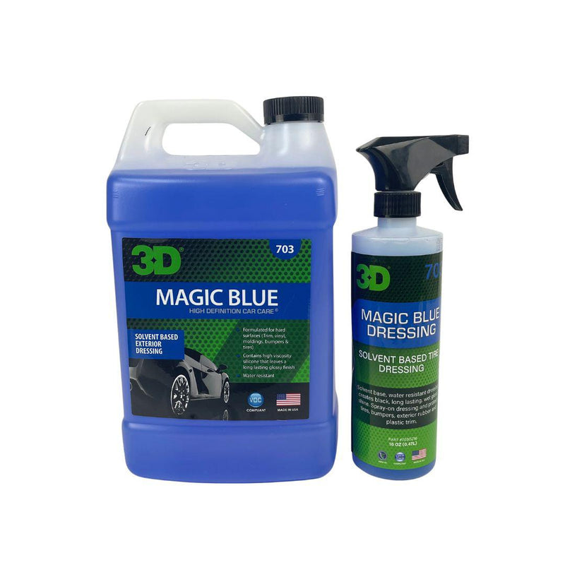3D Magic Blue Dressing (473ml/3.78L)-Vehicle Waxes, Polishes & Protectants-3D Car Care-Detailing Shed