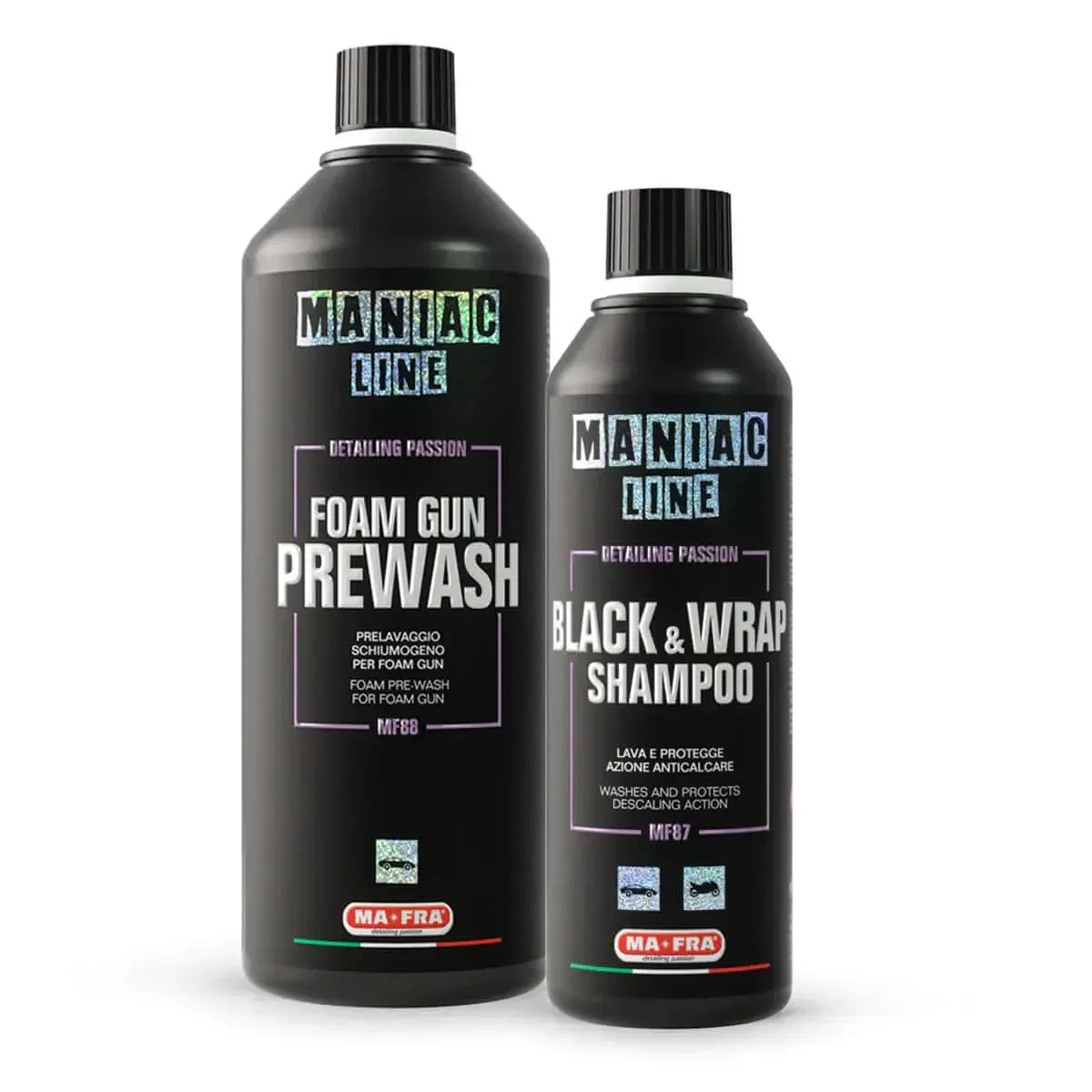 Maniac Line PPF Maintenance Wash System-Car Shampoo-Maniac Line-Foam Gun Prewash 1L & Black & Wrap Shampoo 500ml-Detailing Shed