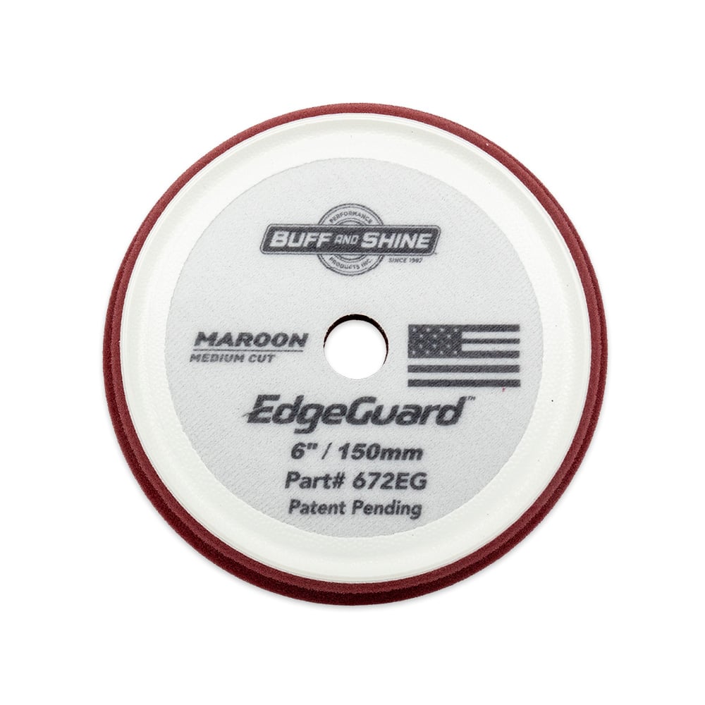 Buff and Shine EdgeGuard Maroon Medium Cut Pad (3/5/6Inch)-POLISHING PAD-Buff and Shine-Detailing Shed