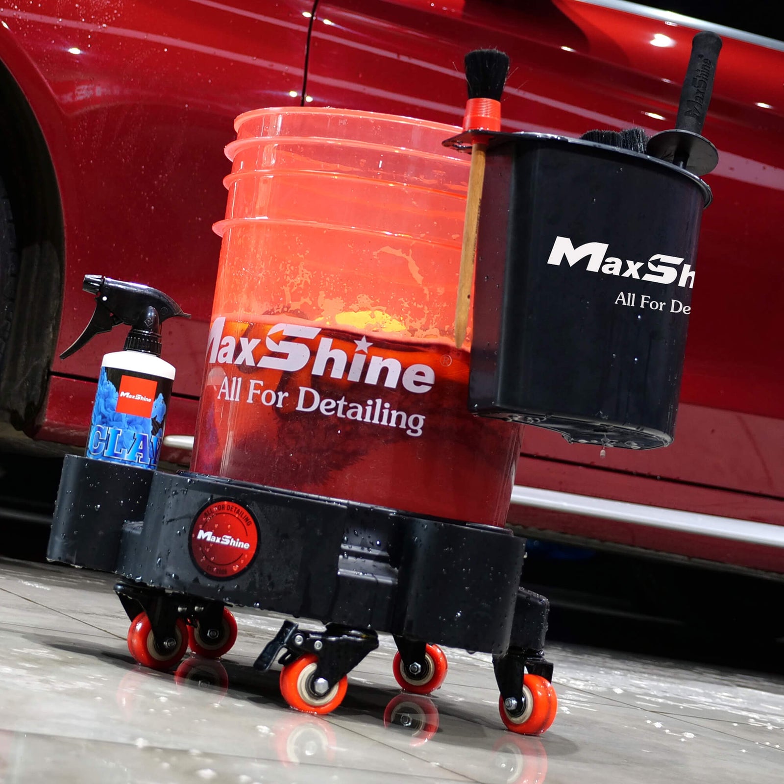 MAXSHINE Detailing Bucket Caddy Black/Red-Bucket Caddy-Maxshine-Detailing Shed