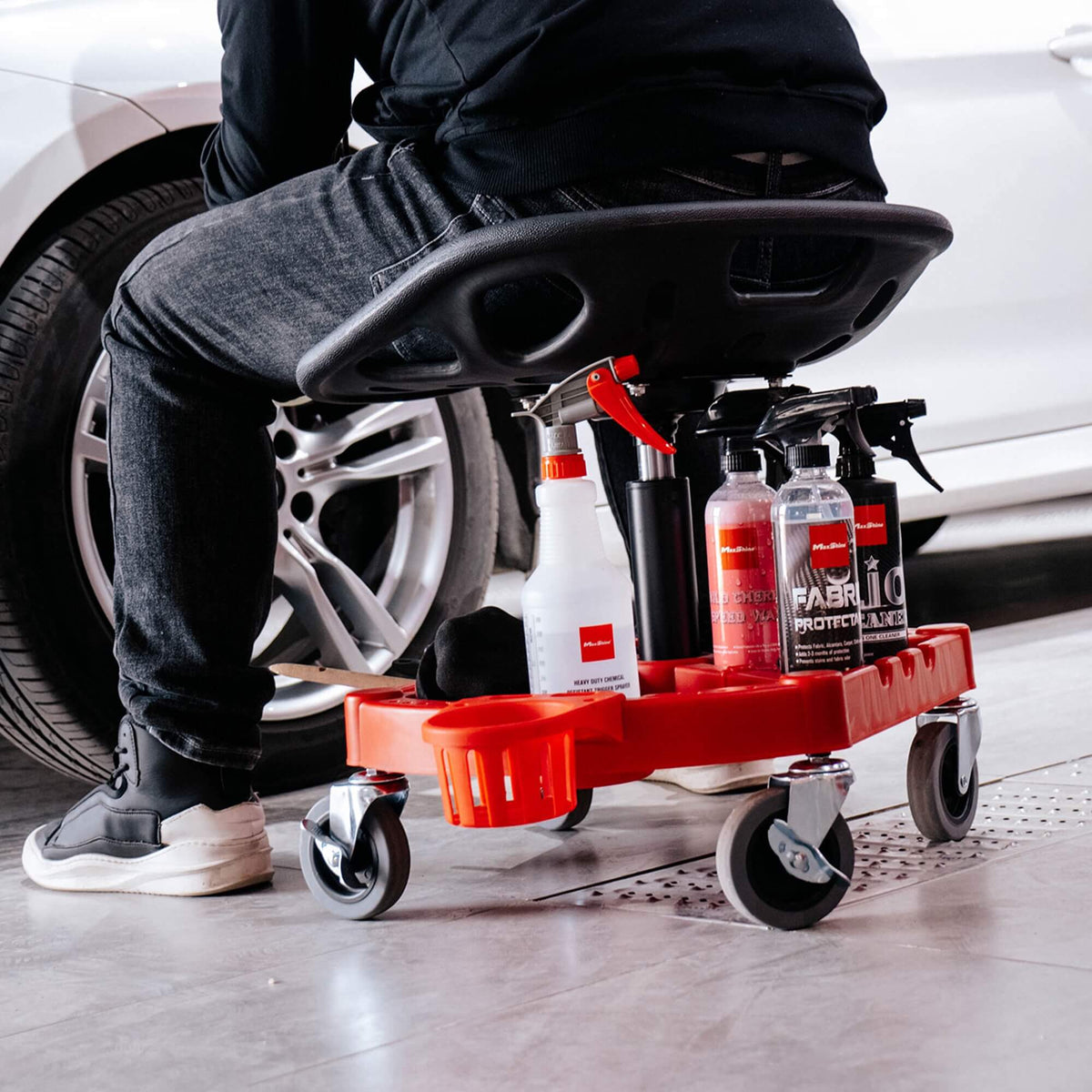 Maxshine Detailing Stool With Tool Tray-Foam Cannon Holder-Maxshine-Stool With Tool Tray-Detailing Shed