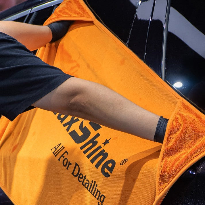 Maxshine Twisted Loop Microfiber Car Towel with Pockets 800GSM