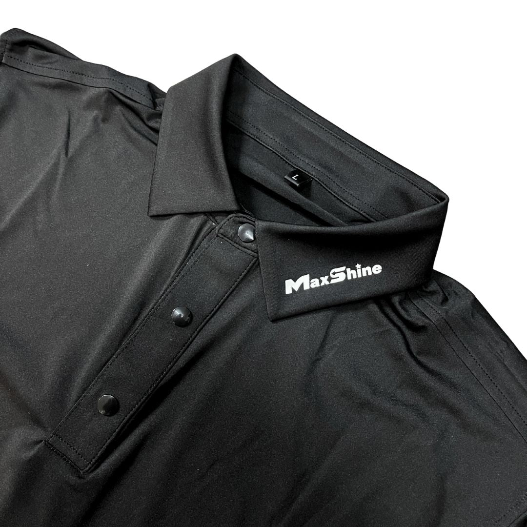 Maxshine Premium Black Silk Short-Sleeved Shirt with White Logo-Merchandise-Maxshine-Medium-Detailing Shed
